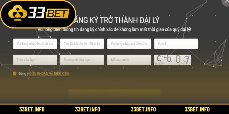 Hướng dẫn đăng ký tham gia đại lý 33BET